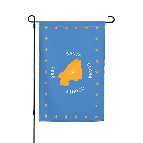 Flagge von Santa Clara County, Kalifornien, Gartenflagge, 30,5 x 45,7 cm, doppelseitige Gartenflaggen für den Außenbereich, vertikale Flagge, Hof, Rasen, Außendekoration von KWQDOZF