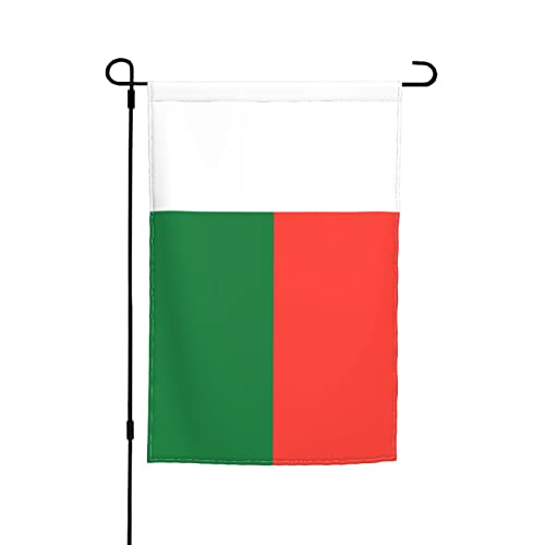 Gartenflagge mit Flagge von Madagaskar, 30,5 x 45,7 cm, doppelseitige Gartenflaggen für den Außenbereich, vertikale Flagge, Hof, Rasen, Außendekoration von KWQDOZF