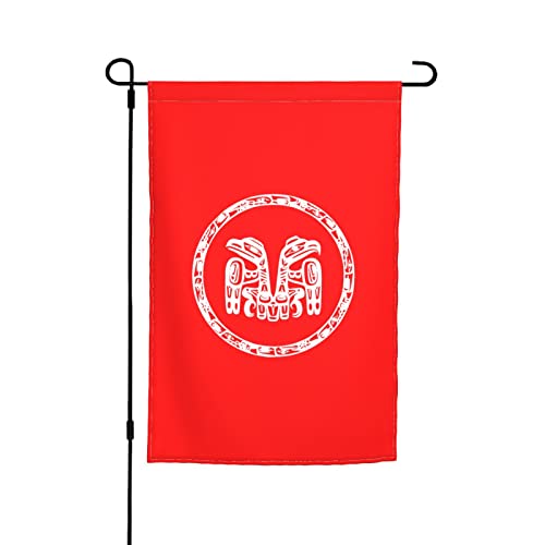 Haida-Flagge, Gartenflagge, 30,5 x 45,7 cm, doppelseitige Gartenflaggen für den Außenbereich, vertikale Flagge, Hof, Rasen, Außendekoration von KWQDOZF