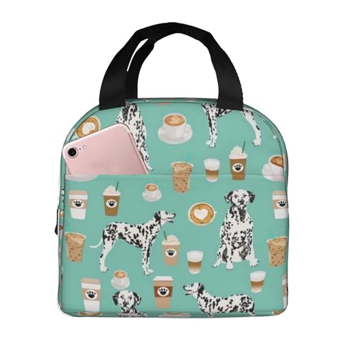 KWQDOZF Lunchtasche mit Dalmatiner-Hund, Lunchtasche, Tragetasche, isolierte Lunchbox, Picknick, Strand, Angeln, Arbeit KWQDOZF Lunchtasche mit Dalmatiner-Hund, Lunchtasche, Tragetasche, isolierte Lunchbox, Picknick, Strand, Angeln, Arbeit von KWQDOZF
