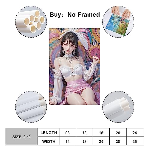 KYNA Hot Girl Poster Antike chinesische schöne sexy Dame Poster dekorative Malerei Leinwand Wandposter und Kunstbild Druck Moderne Familie Schlafzimmer Dekor Poster 30 x 45 cm von KYNA