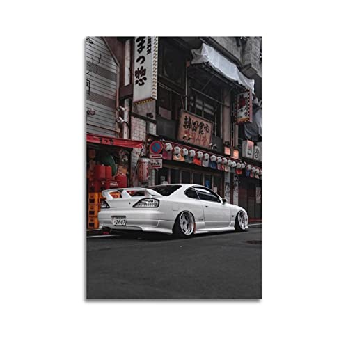 KYNA JDM Sportauto-Poster für Silvia S15 White Race Car Poster Dekorative Malerei Leinwand Wandposter und Kunstbild Druck Moderne Familie Schlafzimmer Dekor Poster 40 x 60 cm von KYNA