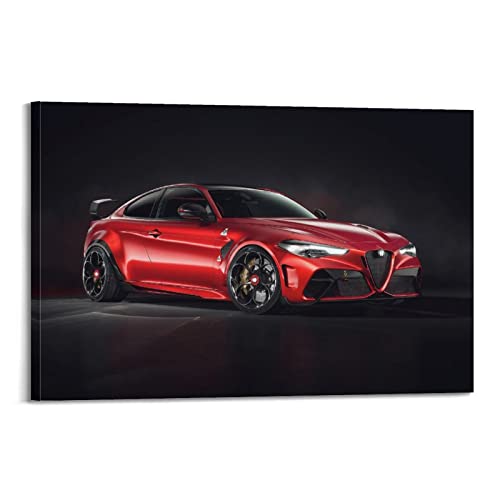 KYNA Rennauto-Poster Alfa Romeo Giulia GTAm Coupe Poster Dekorative Malerei Leinwand Wandposter und Kunstbild Druck Moderne Familie Schlafzimmer Dekor Poster 40 x 60 cm von KYNA