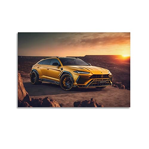 KYNA Sportauto-Poster für Lamborghini Urus Rennauto, Supercar-Poster, dekoratives Gemälde, Leinwand, Wandposter und Kunstbild, Druck, modernes Familien-Schlafzimmer, Dekor-Poster, 60 x 90 cm von KYNA