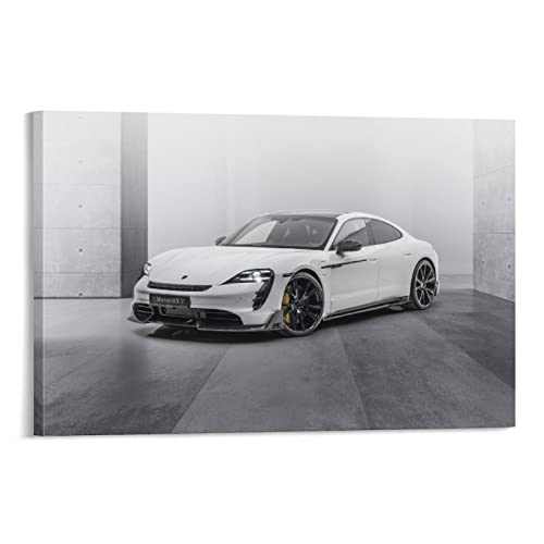 KYNA Sportwagen-Poster für Taycan Turbo S Supercar Rennauto Poster Dekorative Malerei Leinwand Wandposter und Kunstbild Druck Moderne Familie Schlafzimmer Dekor Poster 30 x 45 cm von KYNA