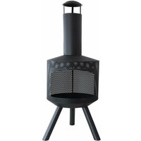 Kynast Exklusiv - Kynast Feuerofen Feuerschale aus Stahl schwarz 43 x 114 cm mit Schürhaken - Schwarz von KYNAST EXKLUSIV