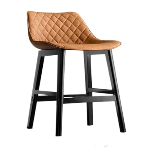 KZLJLJY Bar StüHle Barhocker, modern, minimalistisch, for Zuhause, Rückenlehne, hoher Hocker, Wohnzimmer, Balkon, Barhocker, Leichter Luxus-Barhocker Bar Chair (Color : Orange, Size : A) von KZLJLJY
