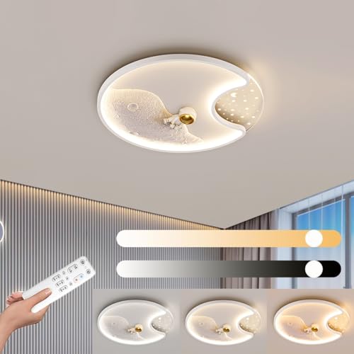 KZT LED Deckenlampe Dimmbar Deckenleuchte mit Fernbedienung Cartoon Kinderlampe Modern Kinderzimmer Deckenbeleuchtung Astronaut Nachtlicht für Jungen Mädchen Schlafzimmer Wohnzimme von KZT