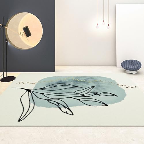Kaaeaoa Abstrakter nordischer Stil, maschinenwaschbarer Spezialteppich, natürliche Farbe, frischer Schlafzimmerteppich, Kinderzimmerteppich, ästhetischer Teppich(E,100x200cm) von Kaaeaoa
