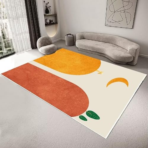 Kaaeaoa Waschbarer Teppich, rutschfest, moderner Retro-Teppich, Abstrakter Innenteppich für den Eingangsbereich, Wohnzimmer, Esszimmer(Color:C,Size:200x300cm) von Kaaeaoa