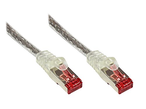 Kabelmeister SO-31229 Cat6 Ethernet Gigabit LAN Patchkabel, 1 m, Rastnasenschutz RNS, doppelt geschirmt S/FTP, PiMF, 250MHz Transparent von Kabelmeister