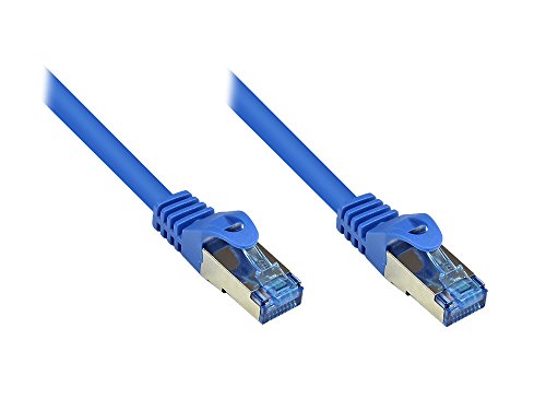 Kabelmeister® Cat.6A Ethernet LAN Patchkabel mit Rastnasenschutz - S/FTP, PiMF, PVC, 500MHz, halogenfrei- 10-Gigabit-fähig - blau, 1,5m von Kabelmeister