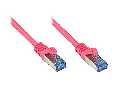 Kabelmeister® Cat.6A Ethernet LAN Patchkabel mit Rastnasenschutz - S/FTP, PiMF, PVC, 500MHz, halogenfrei- 10-Gigabit-fähig - Magenta, 2m von Kabelmeister