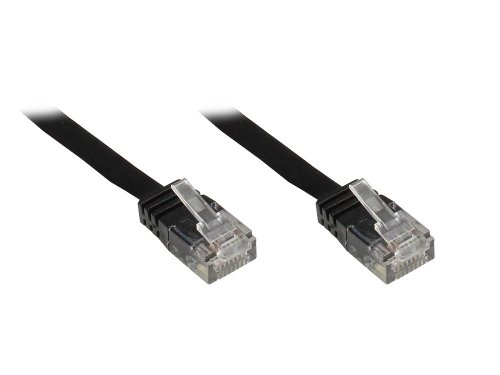 Kabelmeister Patchkabel, Cat. 6, U/UTP, Flachkabel 5m schwarz von Kabelmeister