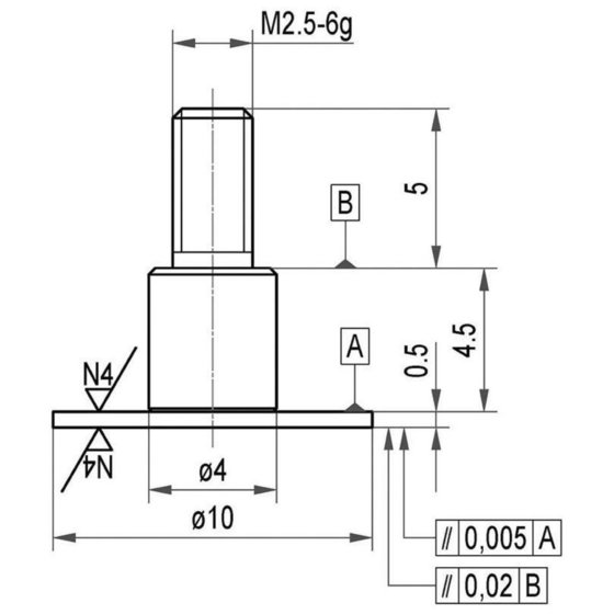 Käfer - Messeinsatz Stahl Teller 10 x 0,5mm von Käfer