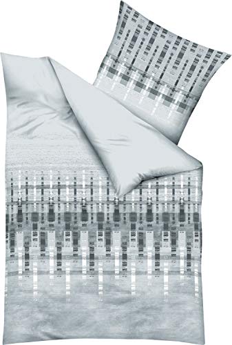 Kaeppel Biber Bettwäsche Relate grau 1 Bettbezug 135 x 200 cm + 1 Kissenbezug 80 x 80 cm von Kaeppel