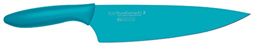KAI Pure Komachi 2 Kochmesser 20 cm Klingenlänge - rostfreier Kohlenstoffstahl 53 HRC - Antihaftbeschichtung mit Polyprophylen Griff - Farbe Thunfisch - japanisches Küchenmesser von KAI