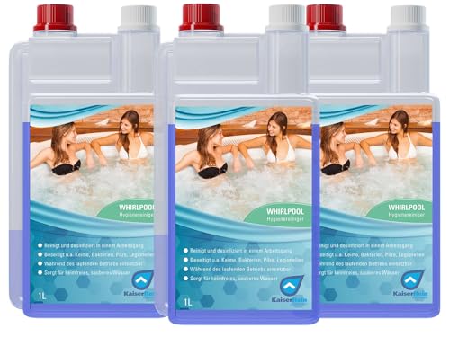 KaiserRein 3 x1 L (3 L) Whirlpool Desinfektionsmittel für die zuverlässige Wasserpflege I Whirlpool Reiniger Desinfektion I Whirlpoolreiniger, Poolreiniger von KaiserRein professional