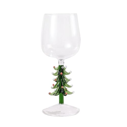 Kalttoy Elegante Weihnachten Weingläser Weihnachtsbaum Glas Tasse Dekorative Weingläser für Urlaub Geschenk Trinkglas Tasse Weihnachtsbaum Kelch Festliche Atmosphäre von Kalttoy