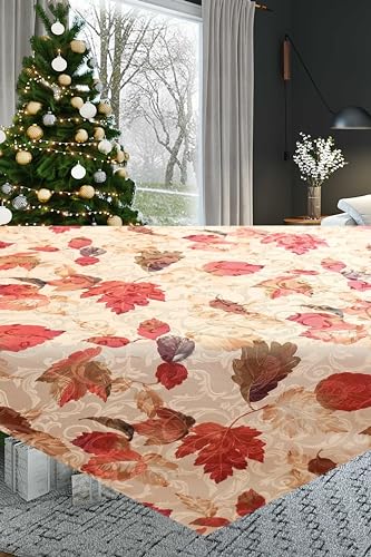 KAMACA Tischdecke Herbstliches Laub Druck-Motiv mit Herbstlaub Herbst Winter (Tischdecke 110x110 cm) von KAMACA