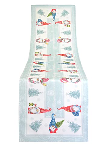 KAMACA Tischläufer 40x160 cm mit hochwertigem Druck-Motiv Küche Esstisch Eyecatcher Herbst Winter Weihnachten (Wichtel Freunde 40x160) von KAMACA