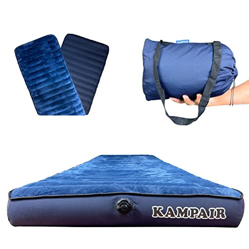 Kampair Luftmatratze für Camping, Aufblasbare Matratze, Twin Sleeping Pad, Bett in a Bag, Matratzenauflage, Wanderausrüstung, Survival Gear und Camping Zubehör, Blau von Kampair