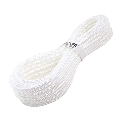 Kanirope® PP Seil Polypropylenseil MULTIBRAID 8mm 10m Farbe Weiß (0100) 16x geflochten von Kanirope