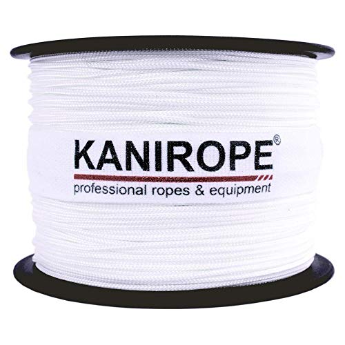 Kanirope® Polyesterseil Seil Polyester POLYBRAID 1mm 100m Weiß 12-Fach geflochten von Kanirope