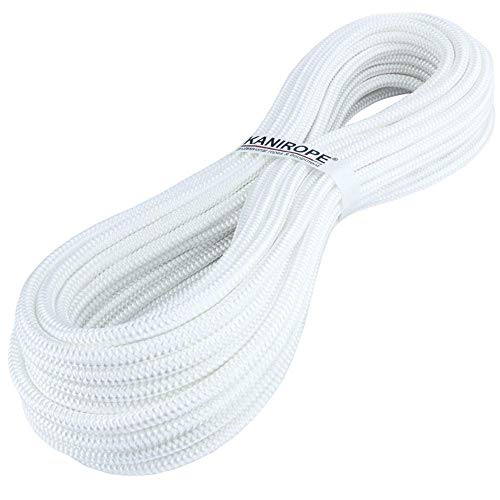 Kanirope® Polyesterseil Seil Polyester POLYBRAID 6mm 20m Weiß 16-fach geflochten von Kanirope