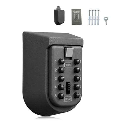 Tragbarer Safe Schlüsselkasten Wandmontage Stabile Schlüsselaufbewahrungsbox für ältere Eltern Wasserdicht Ersatzschlüssel Safe Box mit Code Wetterfeste Schlüsselbox von Kaohxzklcn