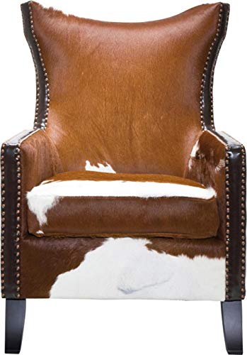 Kare Design Sessel Denver Cow, bequemer, moderner TV XL-Loungesessel mit Armlehne im Kuhfell-Design, braun-weiß (H/B/T) 107x76x82cm von Kare