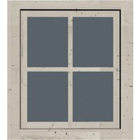 KARIBU Fenster für Gartenhäuser »28 mm«, geeignet für 28 mm Holzwand, elfenbeinweiß - weiss von Karibu