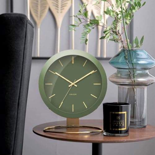 Karlsson [DL] Table Clock Globe Moss Green, des.Armando Breeveld D. 21cm, H. 24,5cm, Depth. 14cm, Excl. AA Battery von Karlsson