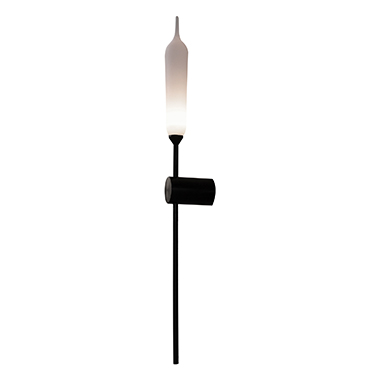 KARMAN Nilo dekorative LED Wandaußenleuchte im Schilfgras design 410lm IP44 schwarz 64x9cm von Karman