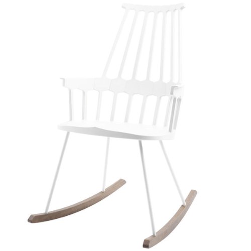 Kartell 595603 Comback Schaukelstuhl 58 x 100 x 58 cm Sitzhöhe 44 cm Sitzflächenfarbe Schaukelteil Eiche, weiß Kartell 595603 Comback Schaukelstuhl 58 x 100 x 58 cm Sitzhöhe 44 cm Sitzflächenfarbe Schaukelteil Eiche, weiß von Kartell
