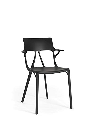 Kartell A.I. Stuhl, Polypropylen, Schwarz, 55 x 59 x 94 cm, 2 Stück von Kartell