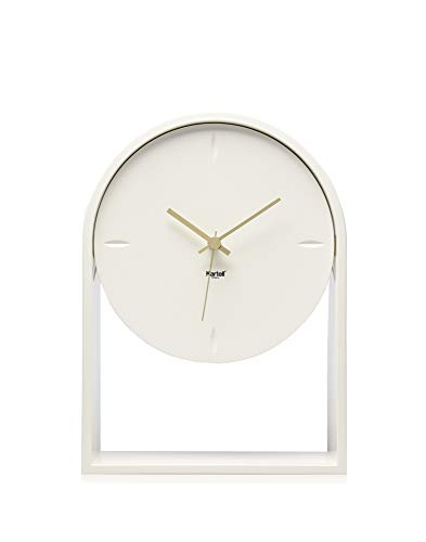 Kartell Air du Temps Tischuhr, Plastik, Weiß, 21.5 x 8 x 30 cm von Kartell