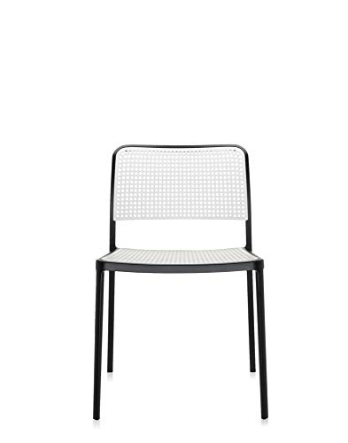 Kartell Audrey Sessel, Plastik, aluminium bemalt weiß/schwarz, 51 x 80 x 52 cm von Kartell