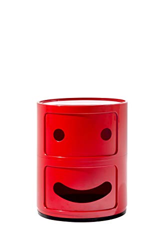 Kartell Componibili Container lächelnd, Kunststoff, Rot, 32 x 32 x 40 cm Kartell Componibili Container lächelnd, Kunststoff, Rot, 32 x 32 x 40 cm von Kartell