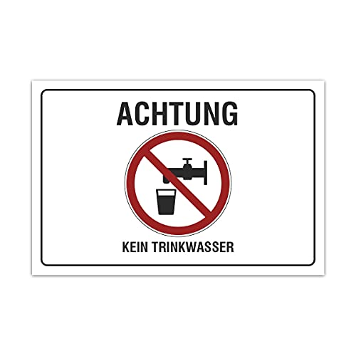 Aluverbund Hinweis Schild 30x20cm Wetterfest Kratzfest UV beständig - Kein Trinkwasser von Kartenmachen.de