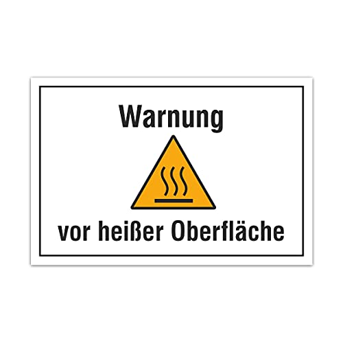 Aluverbund Hinweis Schild 30x20cm Wetterfest Rostfrei Kratzfest UV beständig - Warnung heiße Oberfläche von Kartenmachen.de