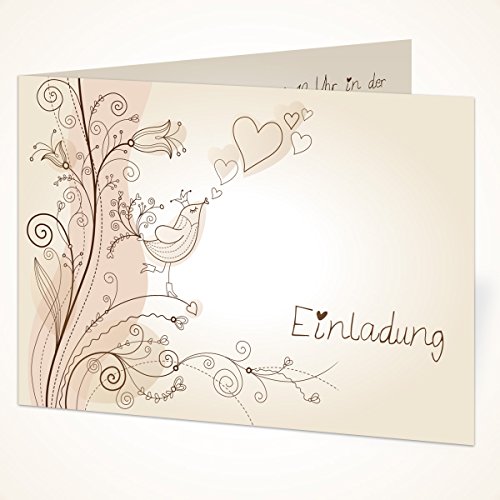 Individuelle Hochzeitseinladung (10 Stück) Liebesbaum Einladung Hochzeit Einladungskarte von Kartenmachen.de