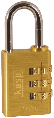 Kasp K11030D Zahlenschloss 30 mm, Goldgelb von C.K