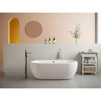 Freistehende Badewanne oval - 200 L - 170 x 80 x 58 cm - Acryl - Weiß - NEPTUNA von Shower & Design