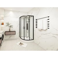 Viertelkreis-Duschkabine mit Hydromassage - 90 x 90 x 215 cm - SOLENA von Shower & Design