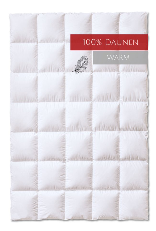 Daunenbettdecke, Superior, Kauffmann, Füllung: 100% Daunen, Bezug: 100% Baumwolle, allergikerfreundlich von Kauffmann