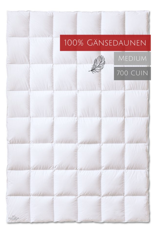 Gänsedaunenbettdecke, Bavaria Wärmestufe "medium", Kauffmann, Füllung: 100% Gänsedaunen, Bezug: 100% Baumwolle, allergikerfreundlich von Kauffmann