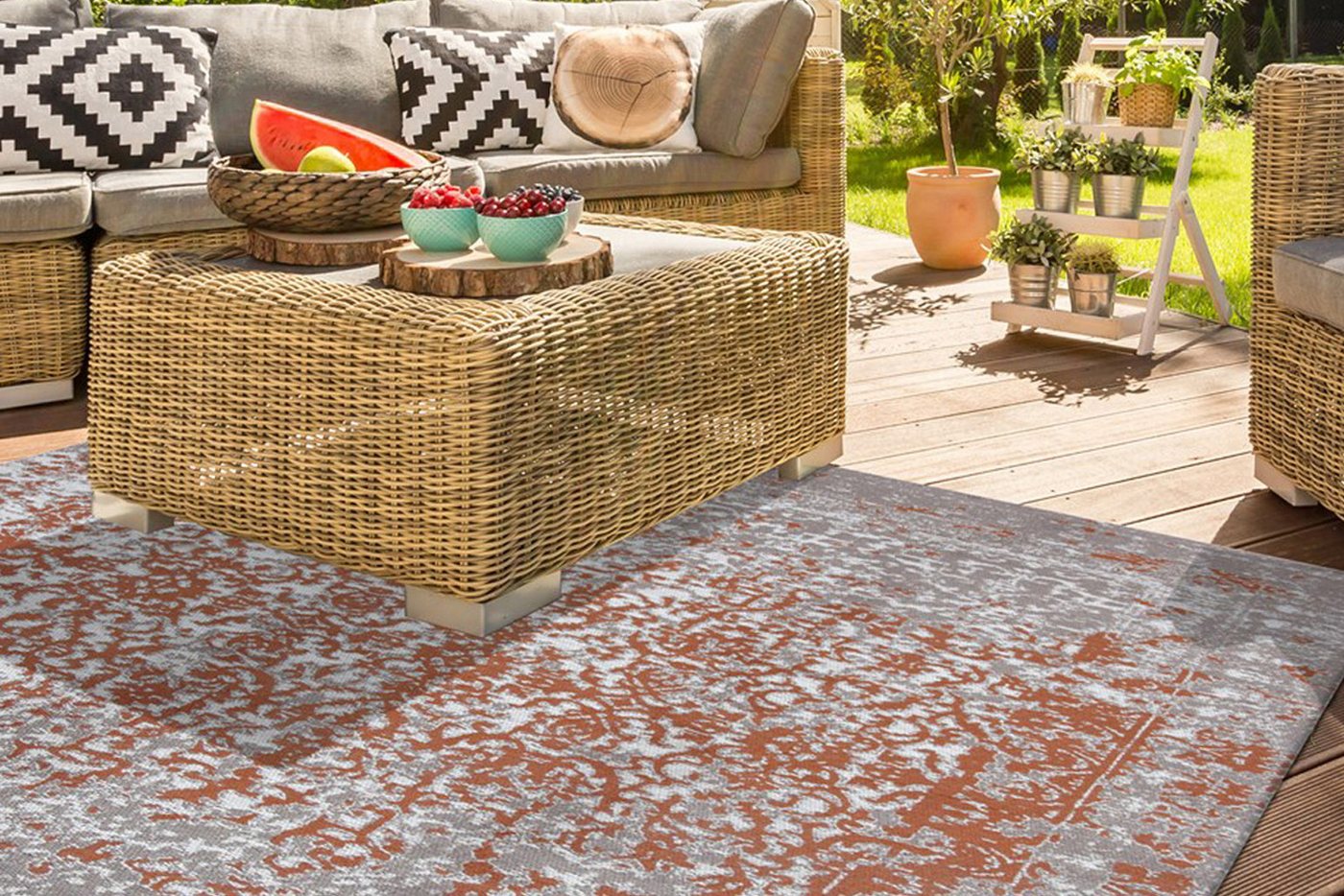 Kayoom Teppich Sunny 310, rechteckig, Höhe: 8 mm, Besonders pflegeleicht. Im Innen- und Außenbereich verwendbar. Kayoom Teppich Sunny 310, rechteckig, Höhe: 8 mm, Besonders pflegeleicht. Im Innen- und Außenbereich verwendbar. von Kayoom