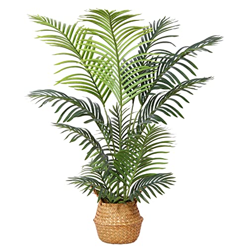 Kazeila Kunstpflanzen Groß 120cm Künstliche Palme Pflanzen Fake Pflanzen Plastik Kunstpalme Pflanze Deko für Home Wohnzimmer Schlafzimmer(1PACK) von Kazeila