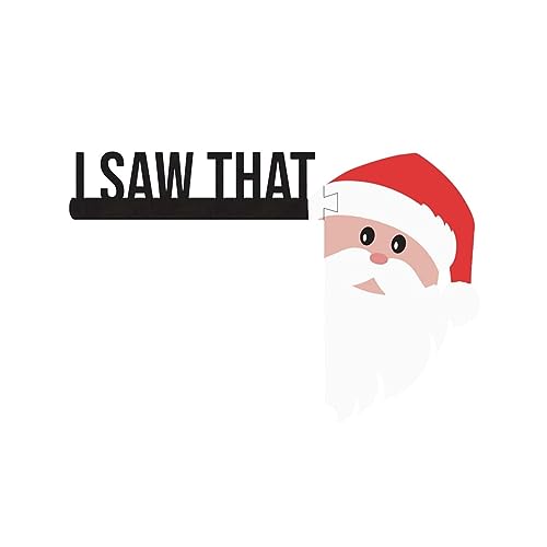 Kcvzitrds 1 Stück Ornament „I Saw That Christmas“, Weihnachtsmann, Schneemann, Hut, Tür, Eckdekoration, Weihnachtsstücke, Eckdekoration Aus von Kcvzitrds